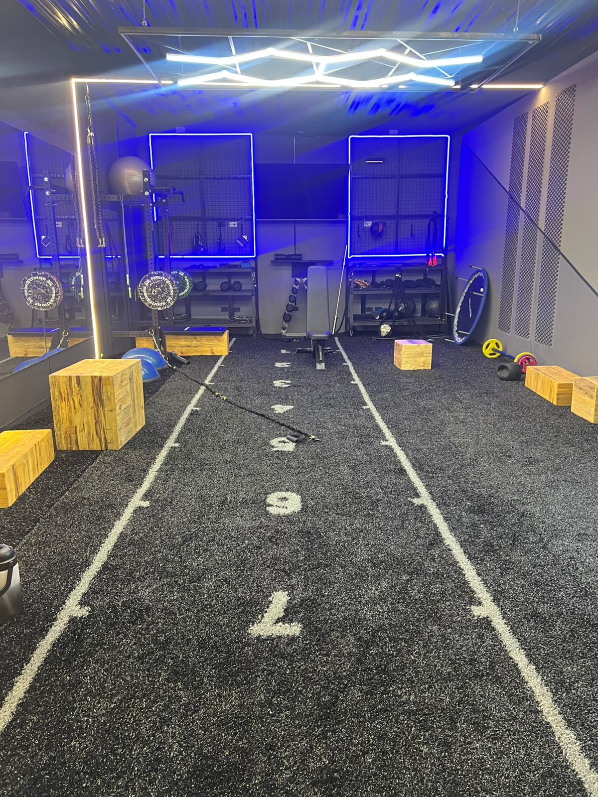 Pista de entrenamiento con carriles